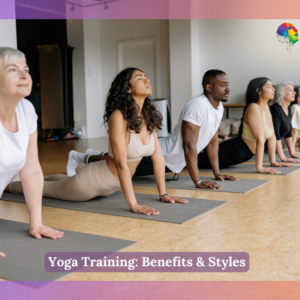 man and women doing yoga with full cloths