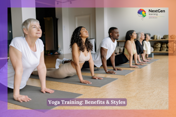 man and women doing yoga with full cloths