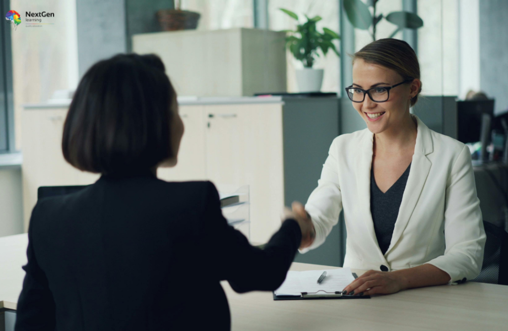 Business Handshake in Office