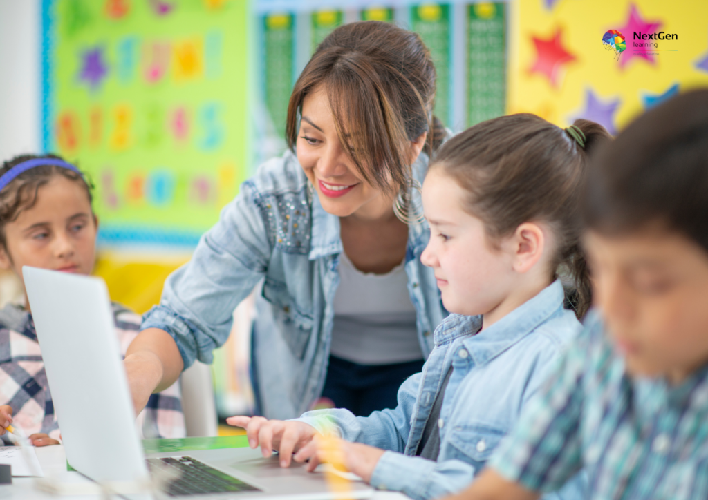 Teacher Assisting Student