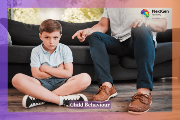 Child Behaviour - Portrait, Angry and Child with Father Discipline for Scolding of Disrespect Behavior, Conflict Lecture and Problem Solving. Frustrated, Man and Boy with Crisis Mistake, Tantrum and Trouble at House