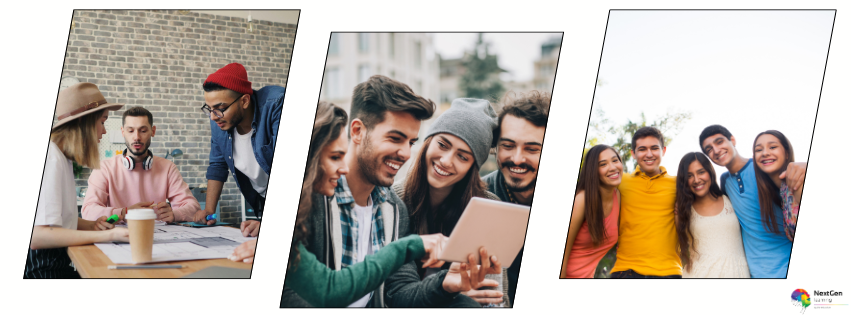 Young people collaborating, learning, and socialising in group settings, representing Youth Work activities that support teamwork, engagement, and personal development.