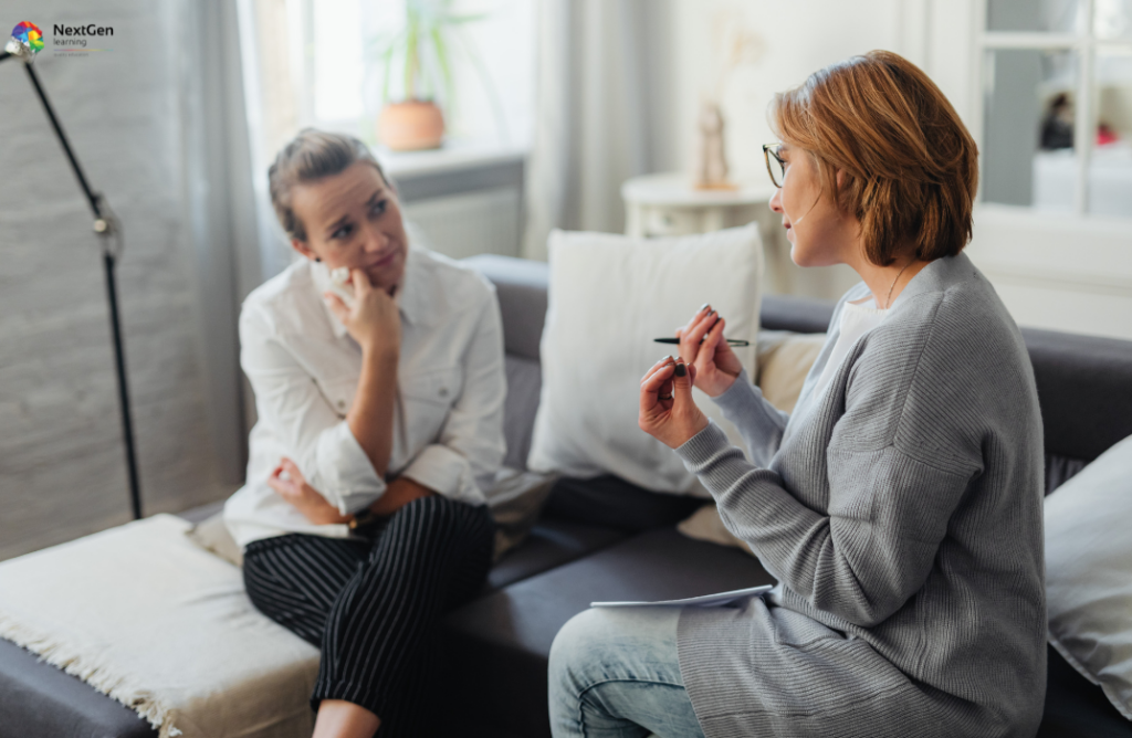 Two People in Therapy Discussion