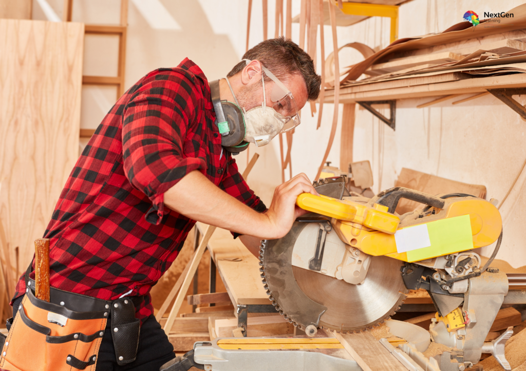 Craftsman Using Miter Saw