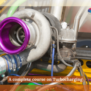 Turbocharger on diesel engine racing car