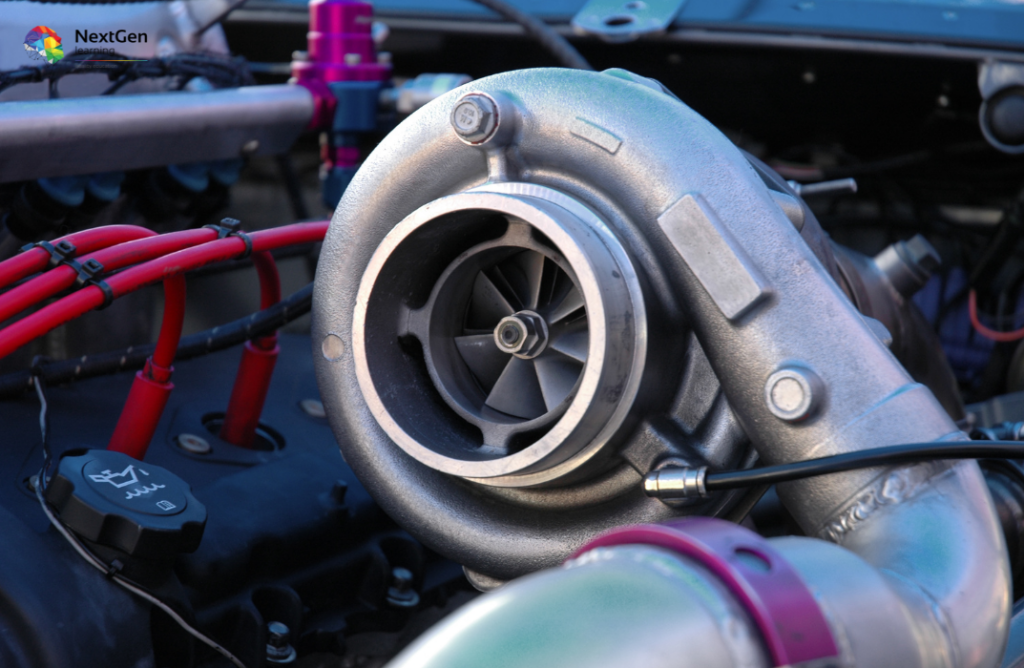 Close‑Up of Engine Turbo Component