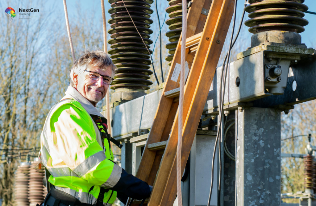 Technician Inspecting Outdoor Power Equipment