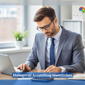 Managerial Accounting - Man working on laptop solving account issue