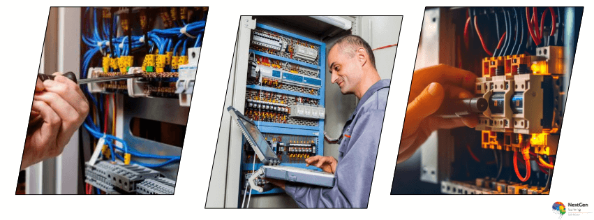 Student learning electric circuit concepts in the Electrical Circuits Course.