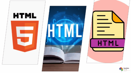 Learner coding a webpage using HTML5 on a laptop during an online basic HTML course in the UK