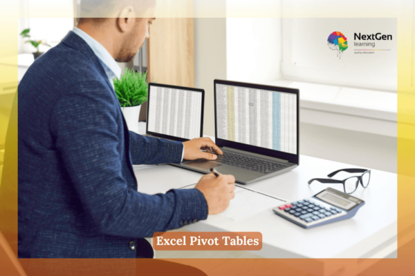 Excel Pivot Tables - Busy Concentrated Male Financier Working in Office with Excel Spreadsheets and Calculator.