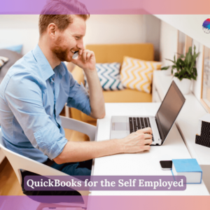 QuickBooks - Handsome self-employed business working
