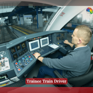 Trainee Train Driver - Young driver sitting on driving seat.