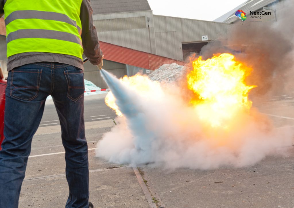 Using Fire Extinguisher Outdoors