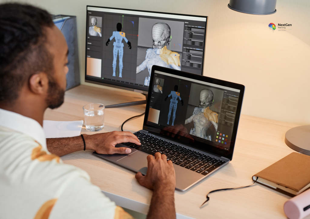 Digital Artist at Desk