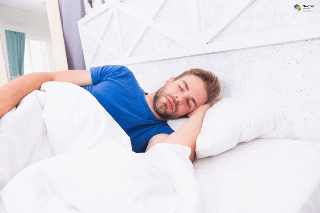 Infographic showing certified insomnia course, highlighting sleep improvement strategies, relaxation techniques, healthy routines, and evidence‑based methods to overcome insomnia and achieve restful sleep.