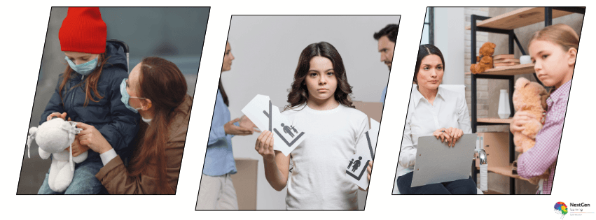 Child neglect and safeguarding awareness concept visual