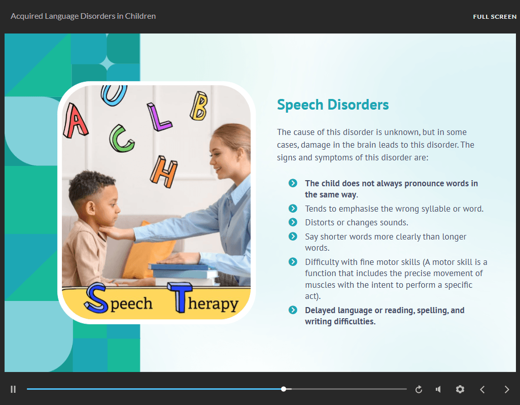 Speech and Language Disorders in Children | CPD Course