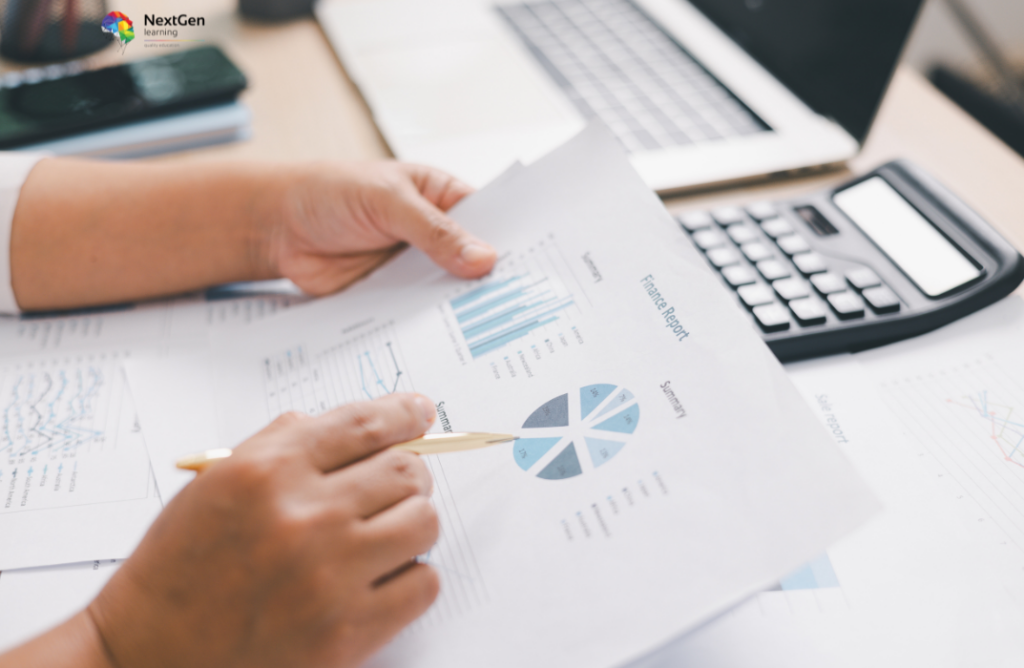 Person Reviewing Charts and Graphs