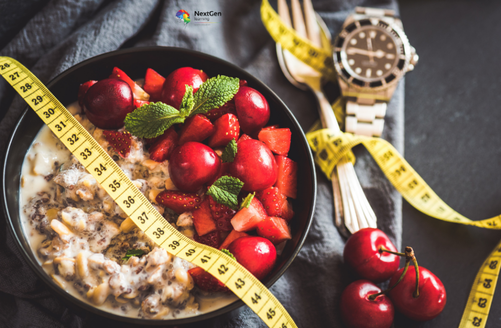 Bowl with Fruit and Measuring Tape