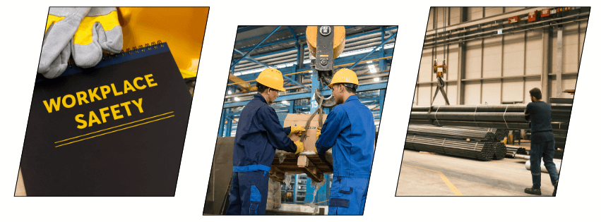 Workplace Safety Health and Safety with employees practicing proper Manual Handling and Safety Training techniques in the workplace