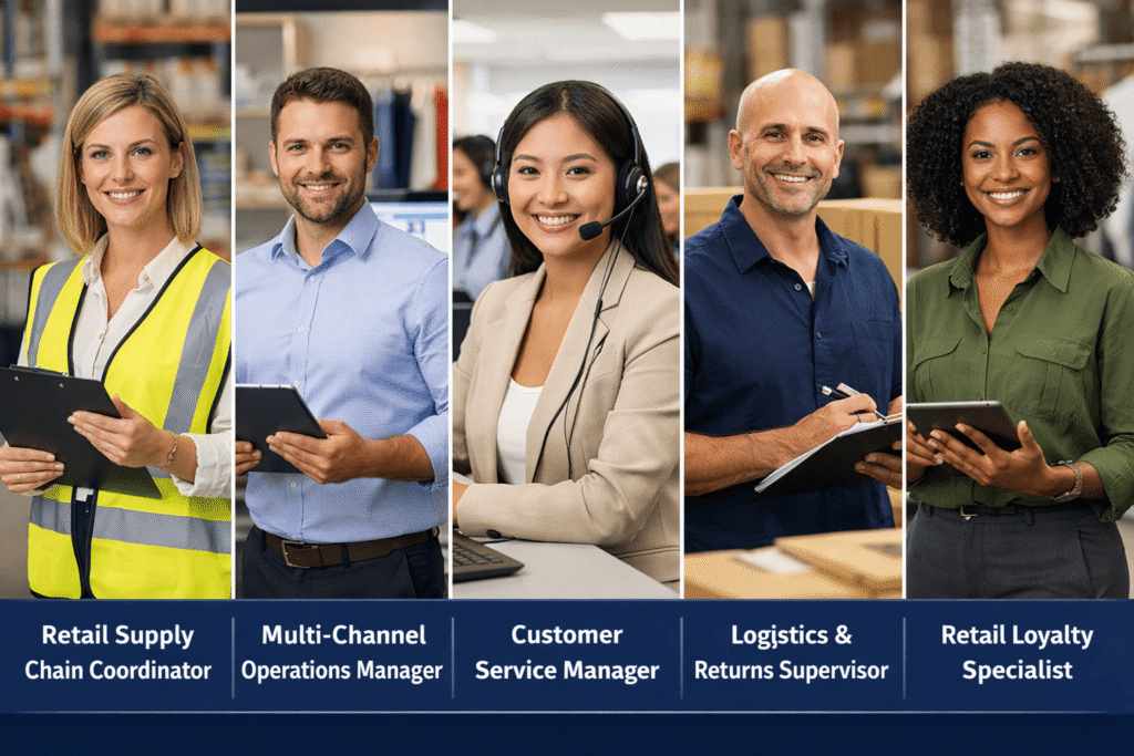 Supply chain management career roles in retail formats banner