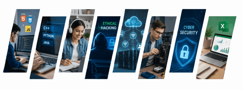 Coding, programming and IT course bundle with Python, C++, cyber security, cloud and Excel training