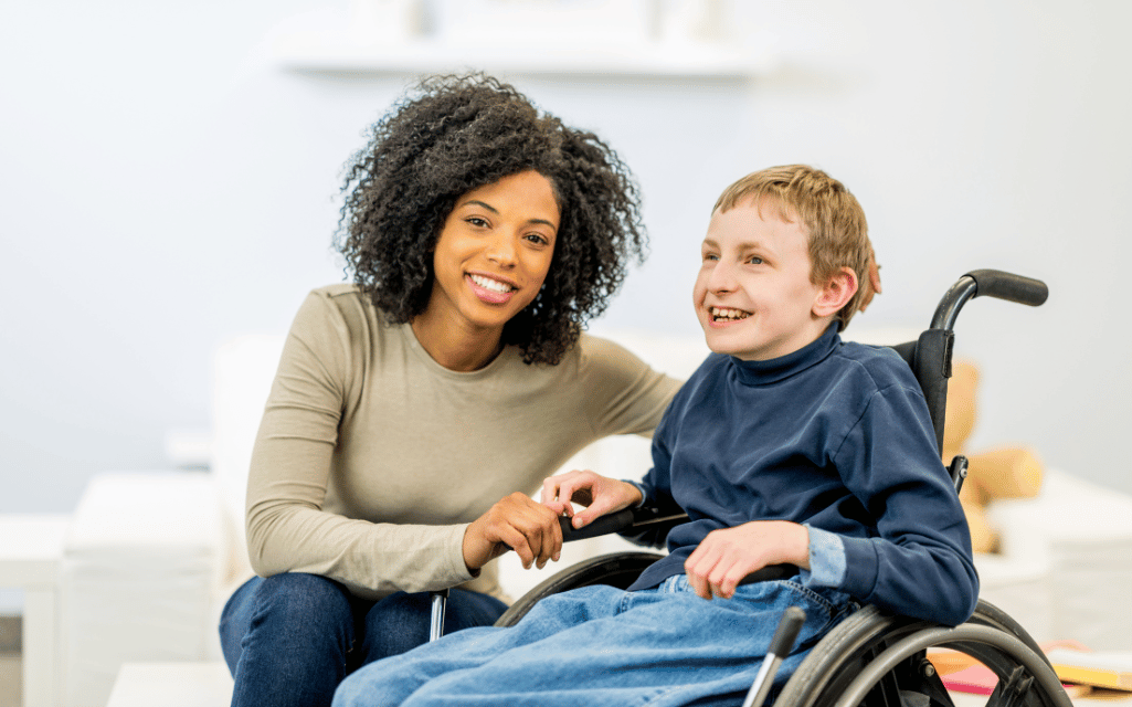 Autism Care Worker with a boy in the UK - Does a Care Worker in the UK support only the elderly