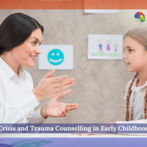 Trauma Counselling - Counsellor with smiling face talking with children