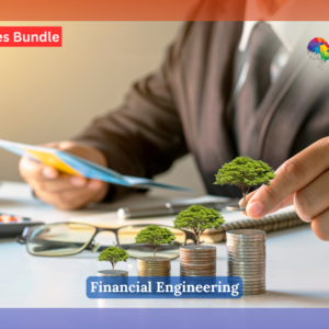 "An image promoting an 8-course bundle on Financial Engineering by NextGen Learning. The background shows a professional setting with a person in a suit holding a credit card, a calculator, glasses, and coins on a desk. Growing trees are illustrated on stacks of coins, symbolising financial growth. The NextGen Learning logo is displayed in the top-right corner.