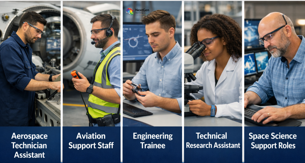 Career roles supported by aerospace engineering training