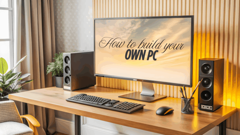A clean and organised workspace designed for anyone preparing to Build your own PC or learn how to build a PC step by step.
