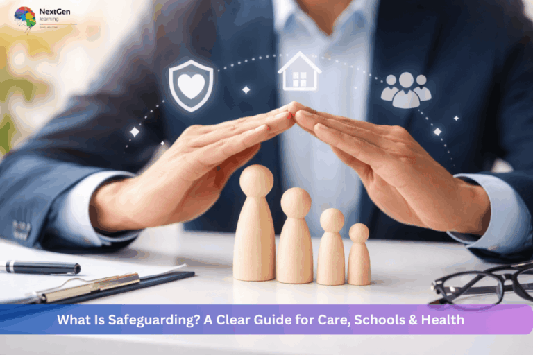 Safeguarding concept showing protection of children, adults, and vulnerable people.