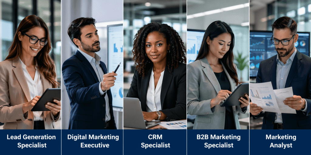 Lead generation and digital marketing professionals career banner