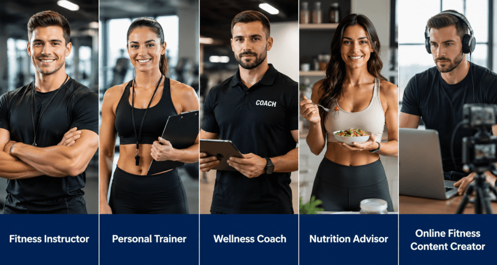 Fitness professionals career path banner for science-based workout course