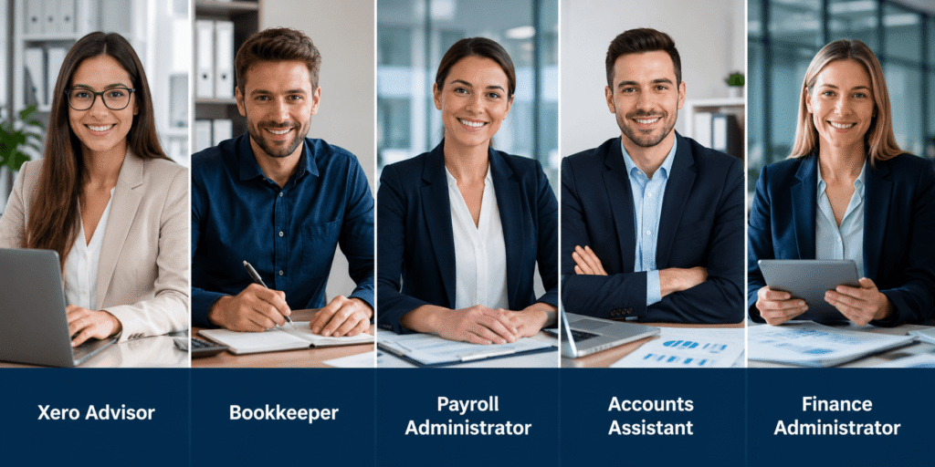 Professionals in Xero accounting and bookkeeping career roles