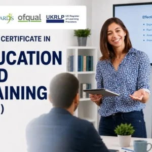 Level 4 Certificate in Education and Training (RQF) course featuring a teacher delivering a classroom lesson, offered by NextGen Learning.