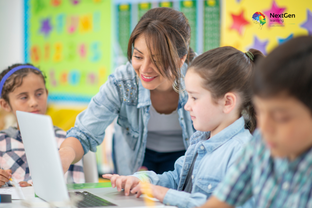 Teacher Assisting Student