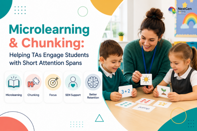 Teaching Assistants Using Flashcards to Support Focus
