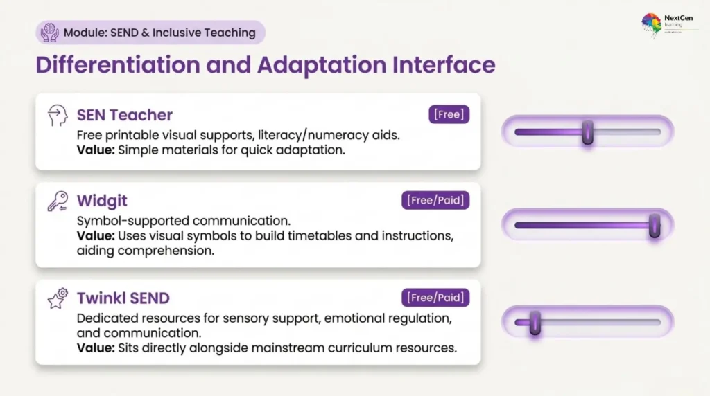Differentiation and Adaptation Interface