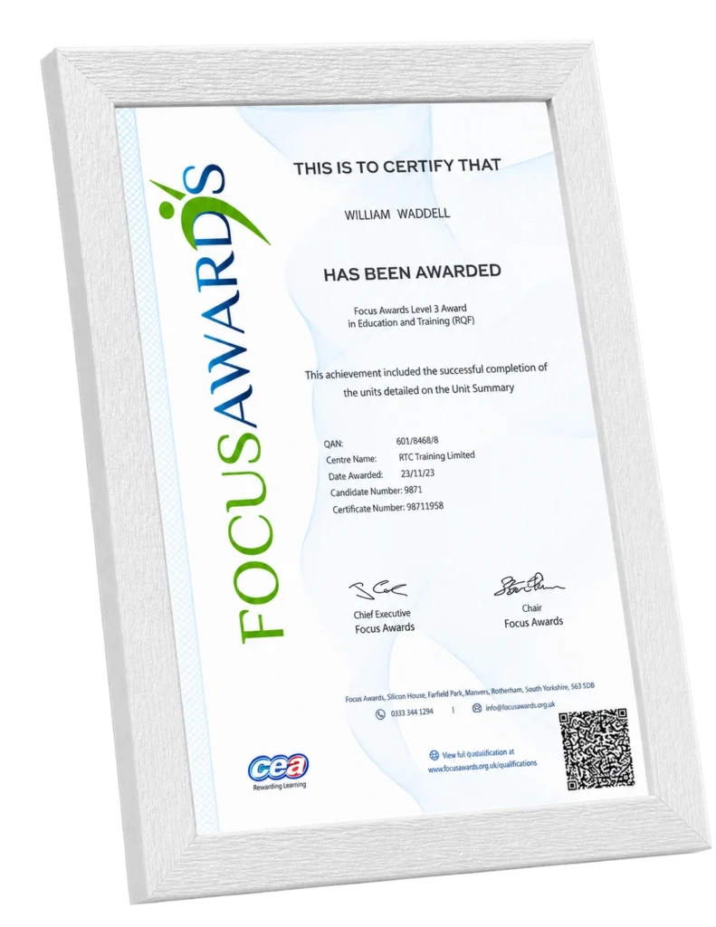 focus awards certificate