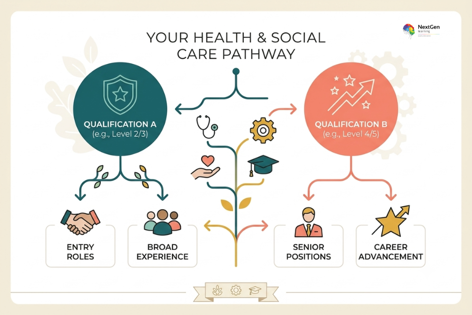 Health and social care qualification career pathway